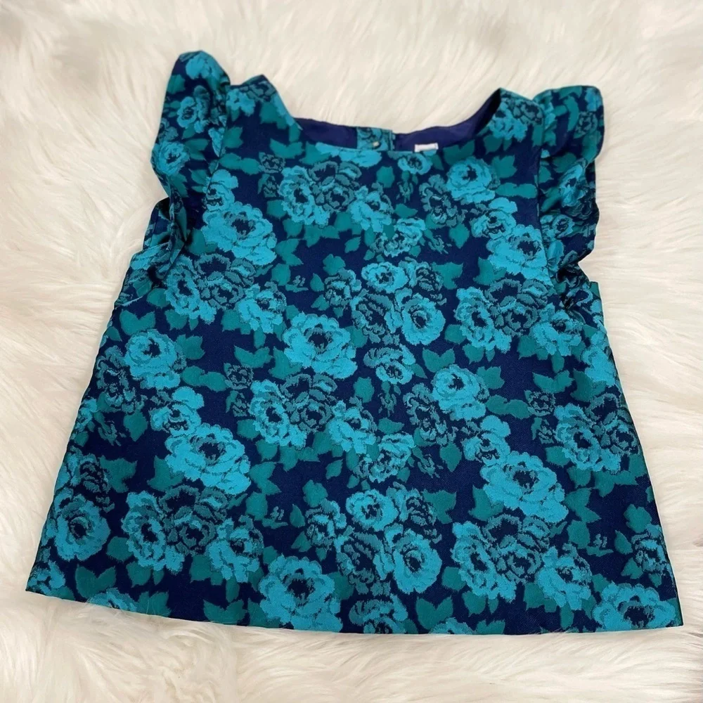 Janie and Jack - Floral Jacquard Top - size 6
